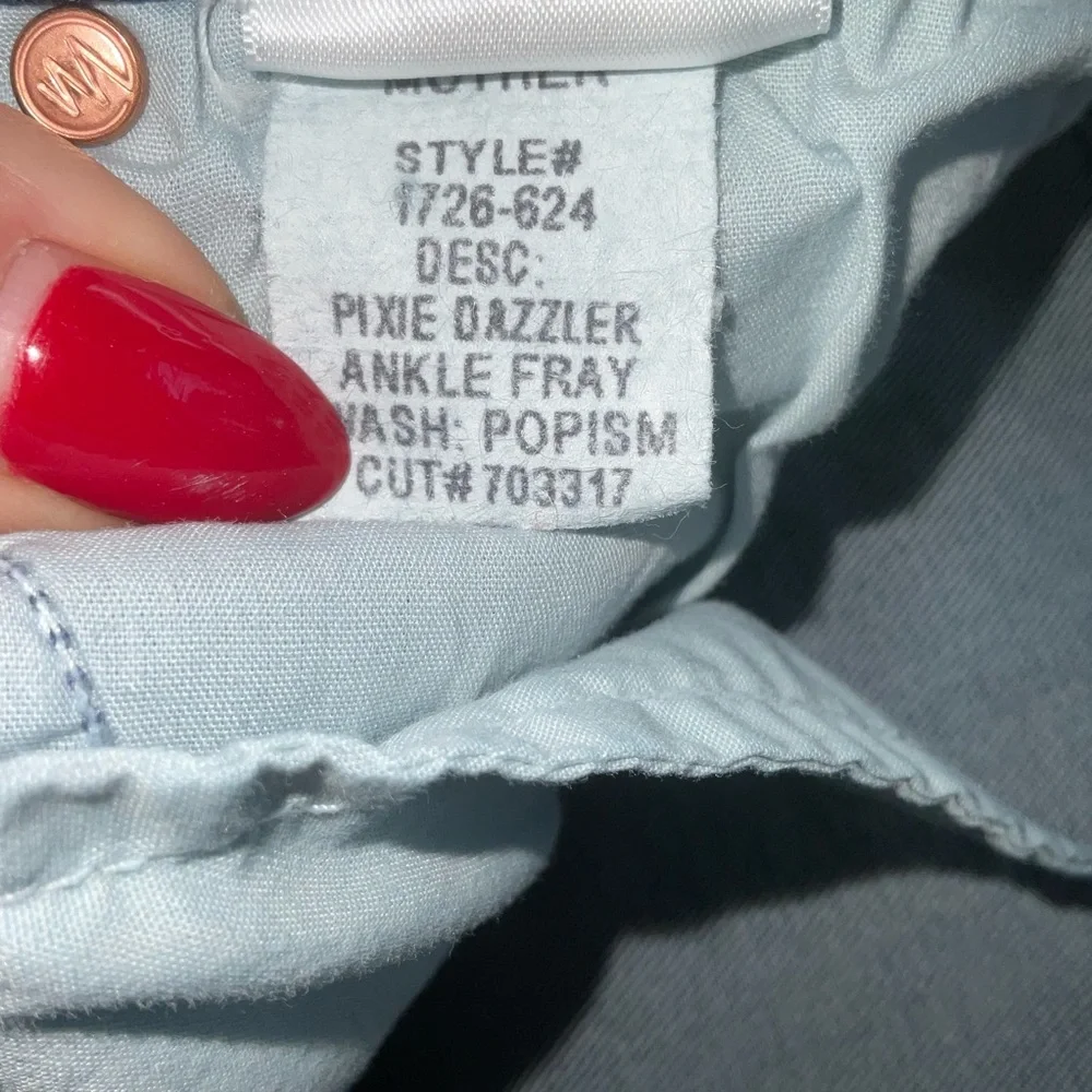 MOTHER Pixie Dazzler Blue Ankle fray Jeans - Picture 10 of 10